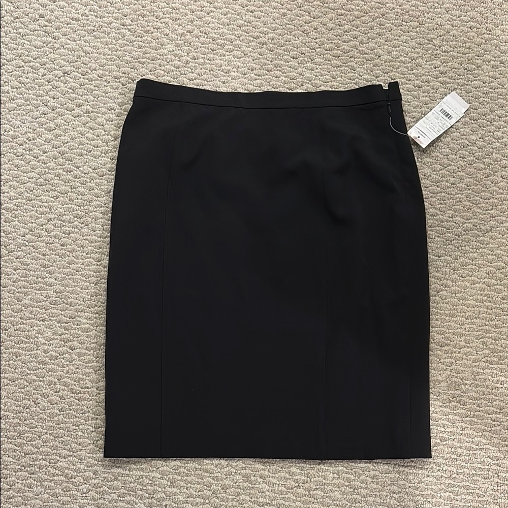 Le Suit Black Pencil Skirt Knee-Length Cocktail